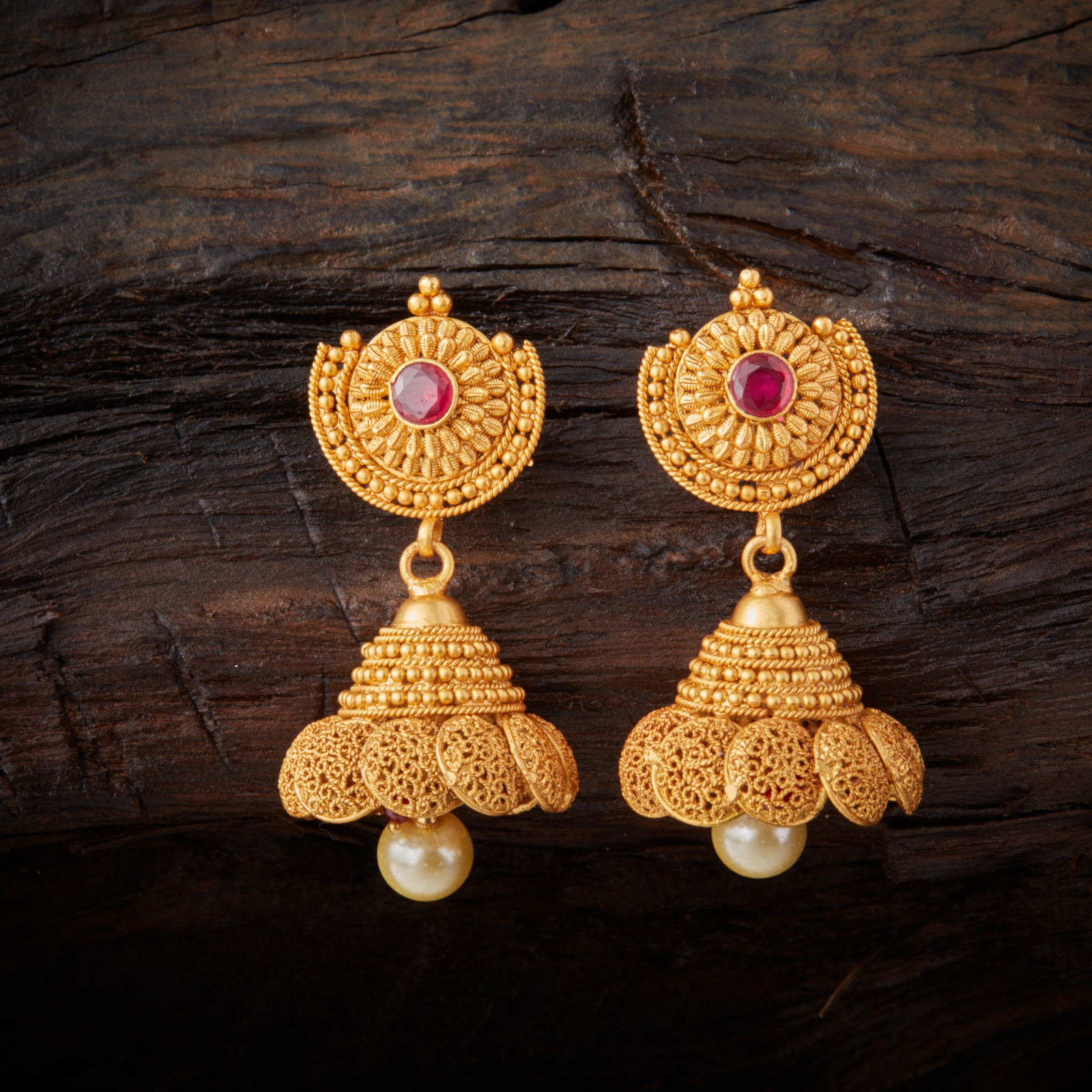 Gold Heavy Earrings Model 003
