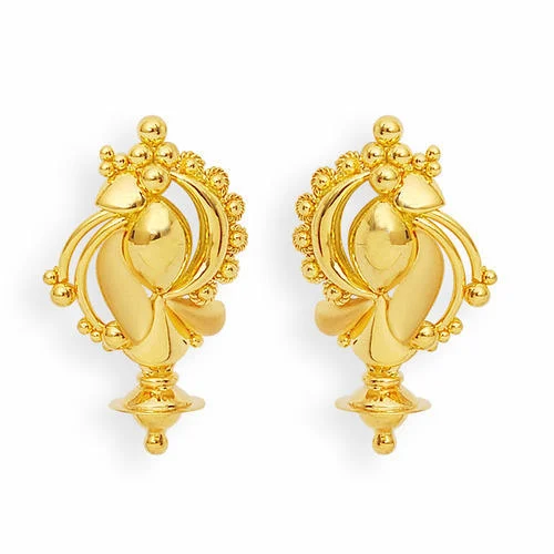 Gold Heavy Earrings Model 004